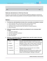 Post-test - Healthy Child Care America