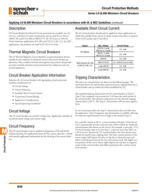 Methods of Applying Circuit Protection - E-Catalog - Sprecher + Schuh