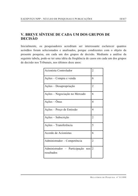 RESUMO PALAVRAS-CHAVE - GVpesquisa