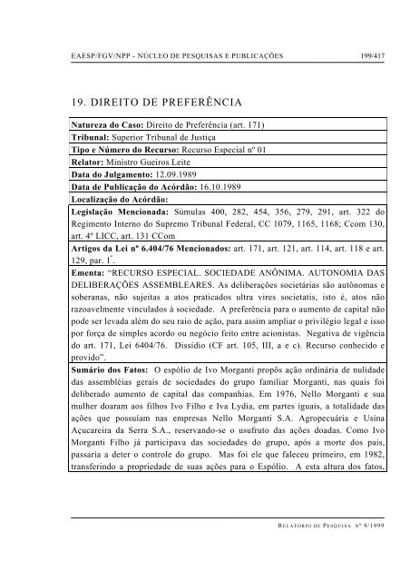 RESUMO PALAVRAS-CHAVE - GVpesquisa