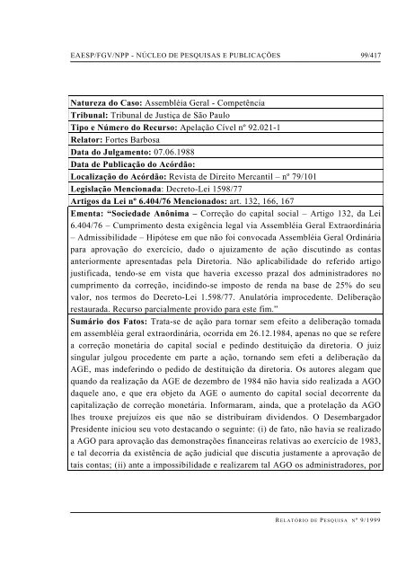 RESUMO PALAVRAS-CHAVE - GVpesquisa