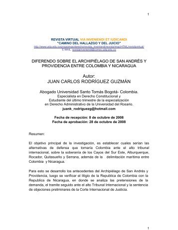 Diferendo sobre el Archipiélago de San Andrés y Providencia entre