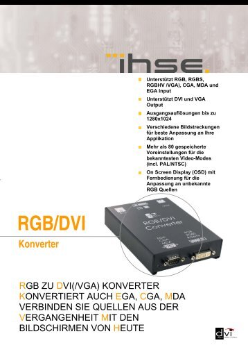 rgb/dvi(vga) konverter - KVM-Online