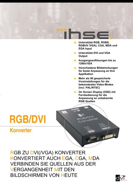 rgb/dvi(vga) konverter - KVM-Online