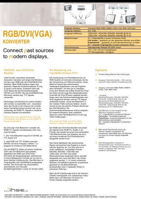 rgb/dvi(vga) konverter - KVM-Online