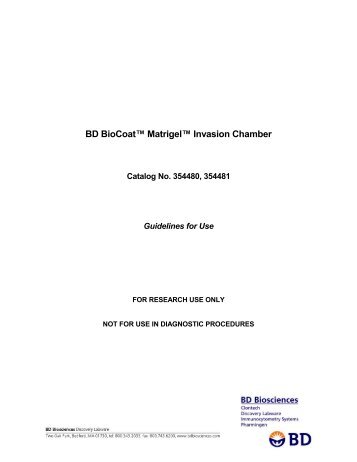 BD BioCoat Matrigel Invasion Chamber - BD Biosciences
