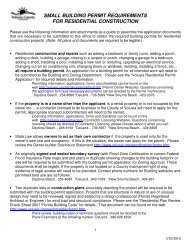 Small residential information sheet - Volusia County Government