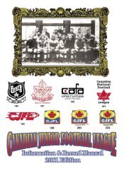 •2011 CJFL Record Book Special:2007 Record Book