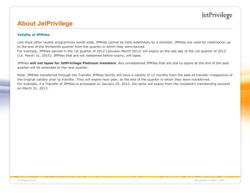 About JetPrivilege - Jet Airways