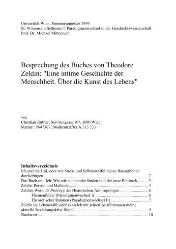 Eine intime Geschichte der Menschheit - Christian RÃ¼ther