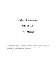 Biological Microscope BMS C1 series User Manual - BMS and ...