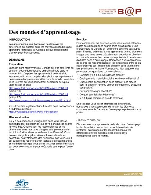 Télécharger la version PDF - Base de données en alphabétisation ...