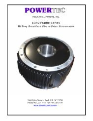 Hi-Torq Brushless Direct-Drive Servomotor - E340 ... - PowerTec