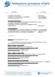 Test Nazionali 2013 – GAF - Comitato Regionale Campania F.G.I.