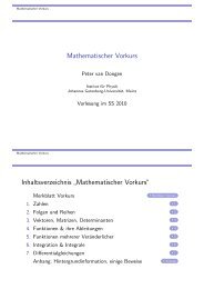 Mathematischer Vorkurs - KOMET 337 - Johannes Gutenberg ...