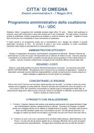 Programma elettorale ufficiale - Comune di Omegna