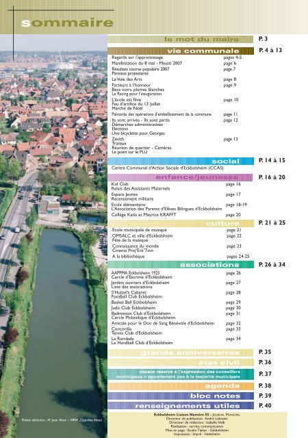 Septembre 2007 - Site officiel de la Mairie d'Eckbolsheim - Ville d ...
