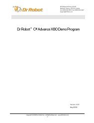 Dr Robot C# Advance X80 Demo Program - Dr Robot Inc.