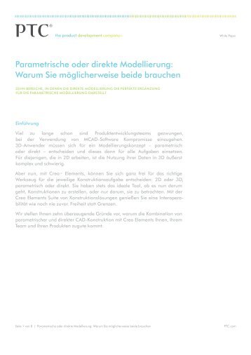 Parametrische oder direkte Modellierung: Warum Sie ... - TECHSOFT