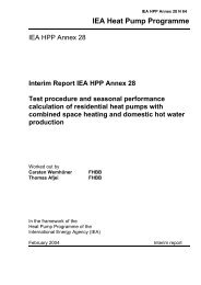 IEA Heat Pump Programme - Annex 28