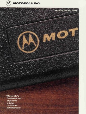 1987 Motorola Annual Report - Motorola Solutions