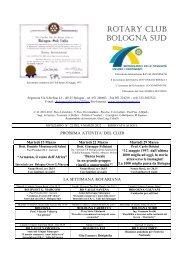 Notiziario n. 22 anno 2010-11 - Rotary Club Bologna Sud