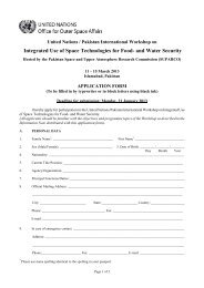 Application Form (PDF) - United Nations Office for Outer Space Affairs