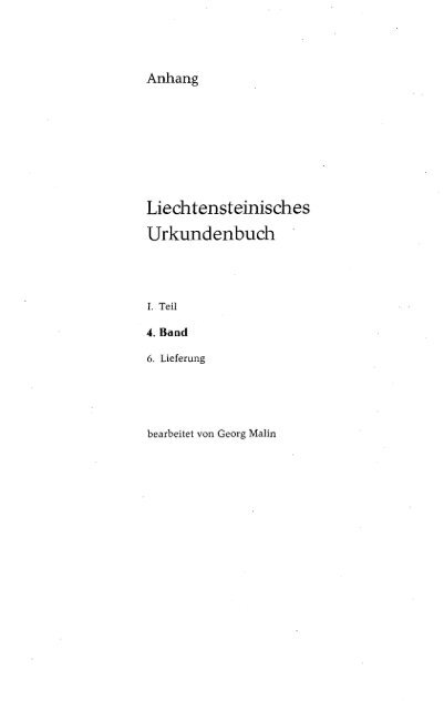 Liechtensteinisches Urkundenbuch - eLiechtensteinensia