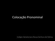 Colocação Pronominal - Colégio Nossa Senhora de Fátima