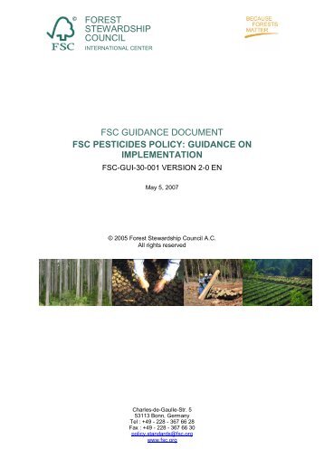 FSC-GUI-30-001 V2-0 EN FSC Pesticides Policy Guidance - Forest ...