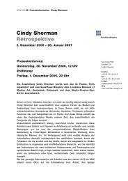 Cindy Sherman Retrospektive