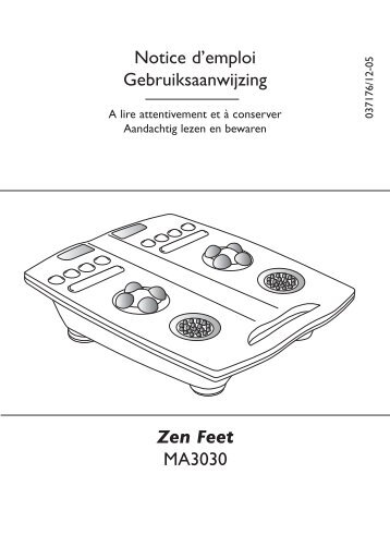 Zen Feet MA3030 Notice d'emploi Gebruiksaanwijzing - Calor
