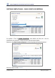 Solicitando CertidÃ£o Simplificada - Nada Consta. - Jucerja