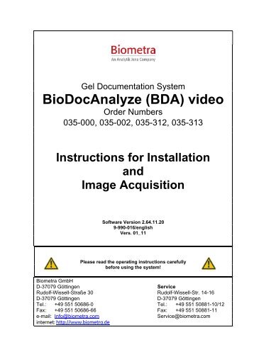 BioDocAnalyze (BDA) video - Biometra