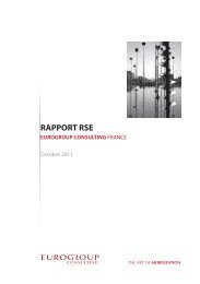 RAPPORT RSE - Eurogroup Consulting