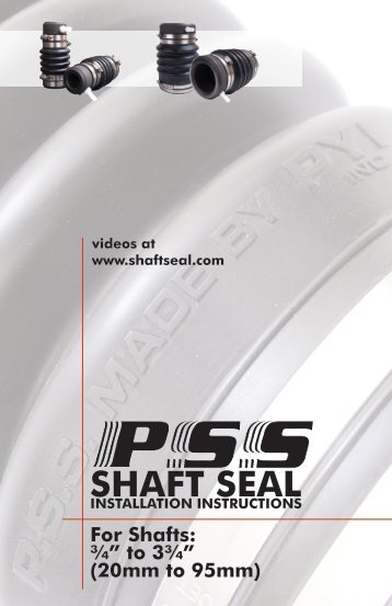 PSS Shaft Seal Install Instructions - PYI Inc.