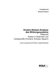 Kosten-Nutzen-Analyse des Bildungssystems - equi am IHS