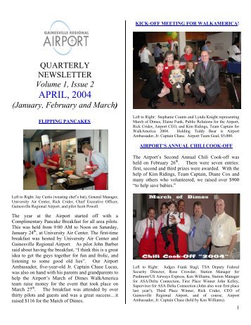 APRIL, 2004 - Gainesville Regional Airport