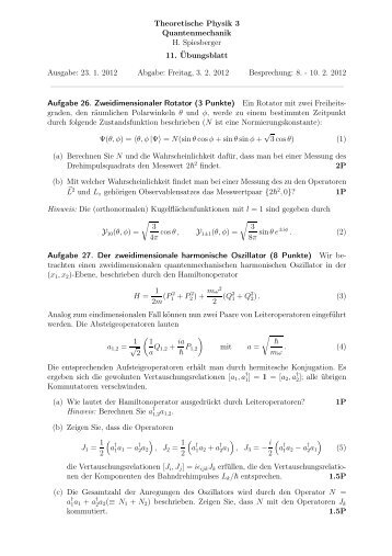 Theoretische Physik 3 Quantenmechanik H ... - THEP Mainz