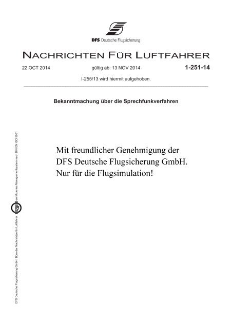 Mit freundlicher Genehmigung der DFS Deutsche ... - Ivao