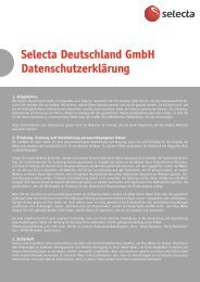 Selecta Deutschland GmbH DatenschutzerklÃƒÂ¤rung