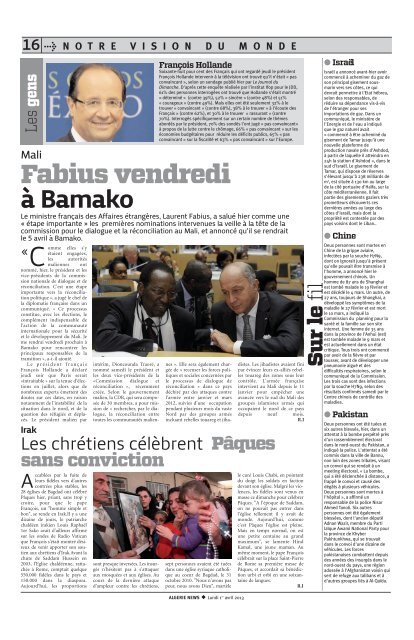 Mise en page 1 - Algérie news quotidien national d'information