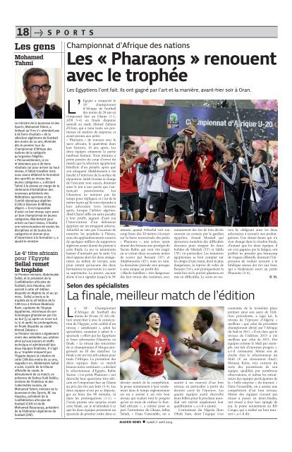 Mise en page 1 - Algérie news quotidien national d'information