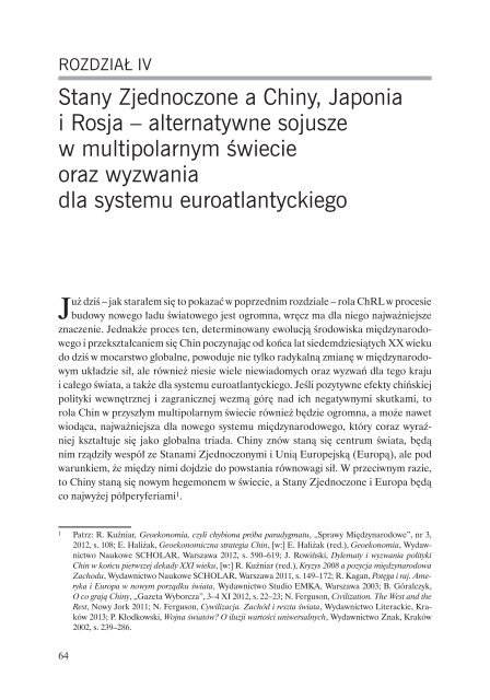 System euroatlantycki przed i po zakoÅczeniu zimnej wojny. Istota ...