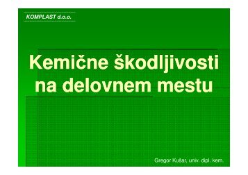 izvajanje meritev kemikalij na delovnem mestu - Komplast doo