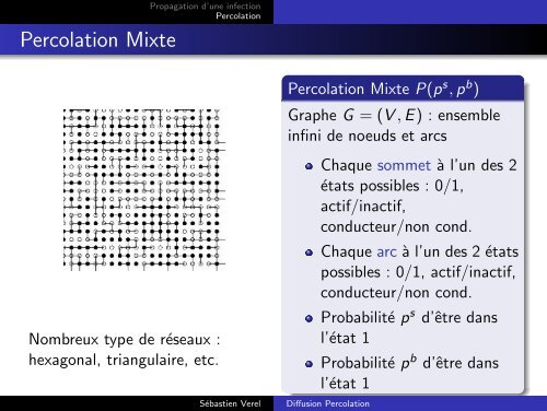 Diffusion et Percolation - Licence 3 - Introduction aux ... - LISIC