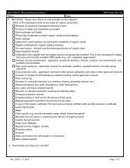 Organic Farm Plan Questionnaire