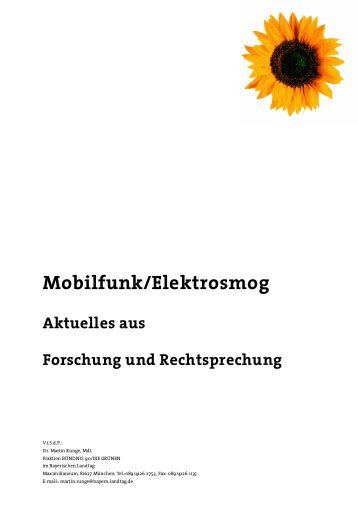 Mobilfunk und Elektrosmog - Aktuelles aus ... - Elektrosmognews