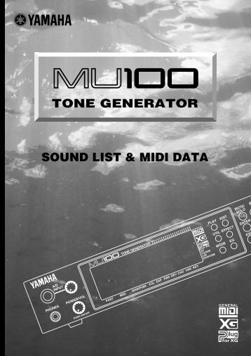 TONE GENERATOR SOUND LIST & MIDI DATA - Yamaha