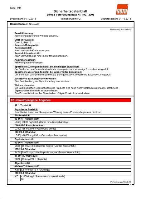 Sicherheitsdatenblatt